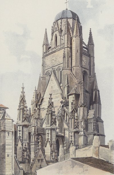Saintes, antiga catedral de Saint-Pierre, NE View de French Photographer