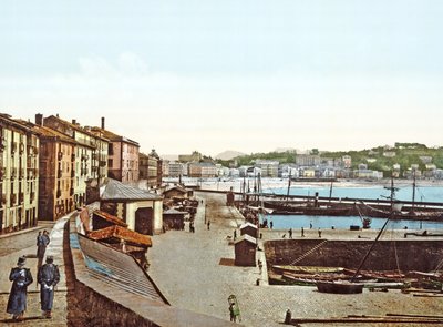 Porto de San Sebastián, Espanha, 1890-1900 de French Photographer