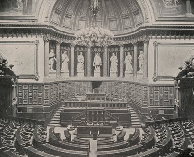Câmara do Senado, Palácio do Luxemburgo (foto a p/b) de French Photographer