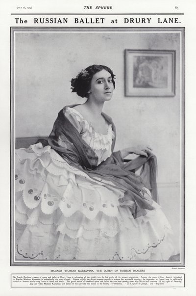 Tamara Karsavina, bailarina russa de French Photographer