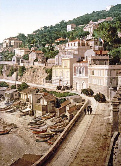 O Corniche em Marselha, pub. c.1900 de French Photographer