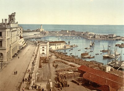 O porto em Argel, bar. c.1900 de French Photographer