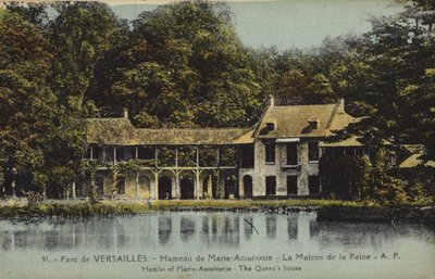 A Casa da Rainha, Hamlet de Maria Antonieta, Versalhes (foto a cores) de French Photographer