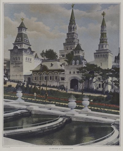 O pavilhão russo na Exposição Universelle 1900, Paris (foto a cores) de French Photographer