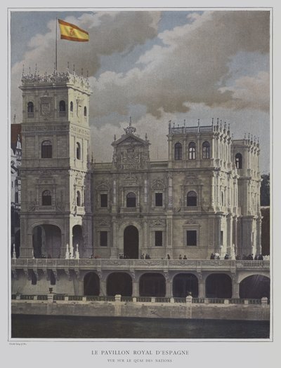 O pavilhão espanhol na Exposição Universelle 1900, Paris (foto a cores) de French Photographer