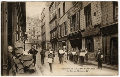 Libertação dos vendedores de jornais da tipografia da Action Francaise de French Photographer