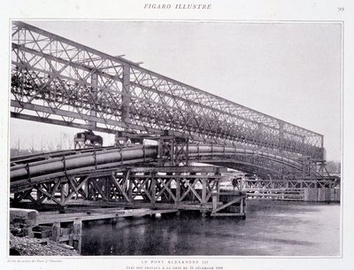 As obras da ponte Alexandre III a 15/12/1898 - em "O Fígaro Ilustrado de French Photographer