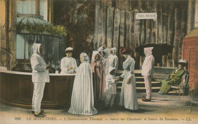 Nascentes termais, Le Mont Dore, França. Postal enviado em 1913. de French Photographer