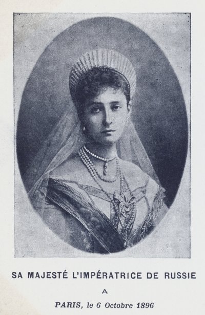 A czarina Alexandra da Rússia em Paris, França de French Photographer
