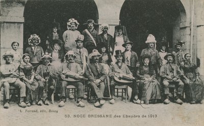 Casamento de Bressan Ebaudes em 1913. Postal enviado em 1913. de French Photographer