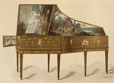 Cravo do século XVIII decorado com grotesco, ilustração do Dictionnaire de lameublement e da decoração de Henry Havard, volume 1, Paris, Maison Quantin, 1878 de French School