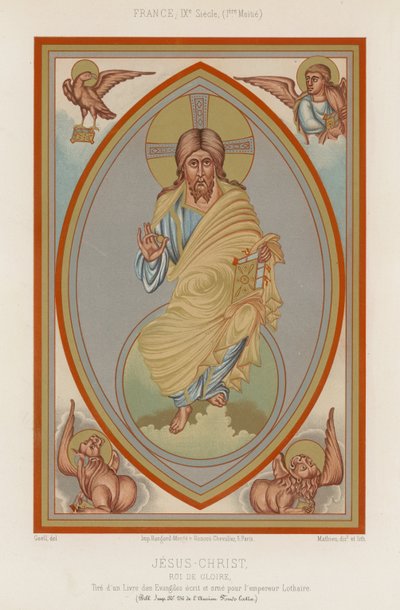 Uma representação do século IX de Jesus Cristo de French School