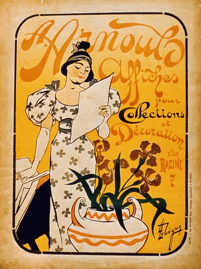 A. Anouls Pôsteres para coleta e decoração, Rue Racine, Paris de French School