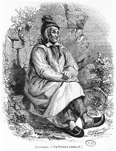 Um fazendeiro da Normandia, c.1840 de French School