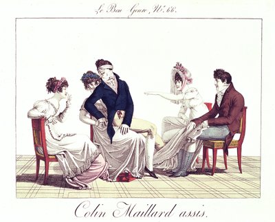 Um jogo de Colin-Maillard (Blind Mans Buff), c.1810-20 de French School