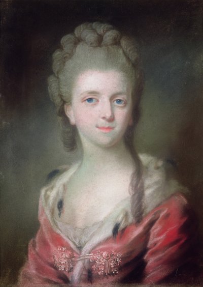 Uma princesa da casa de Bourbon (pastel sobre papel) de French School