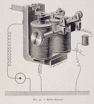 A Siemens Relay - em "Through Electricity", de G. Davy de French School