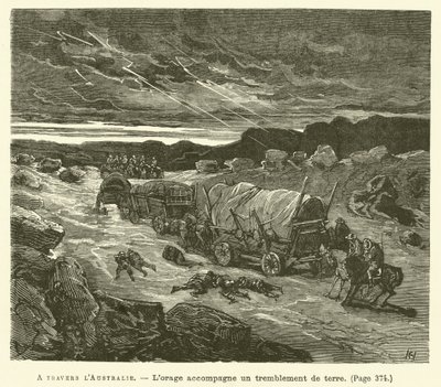 Através da Austrália (gravura) de French School