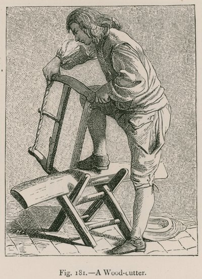 Um cortador de madeira de French School