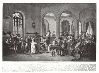 Um cabaret sob o Diretório, Revolução Francesa, 1795-1799 de French School