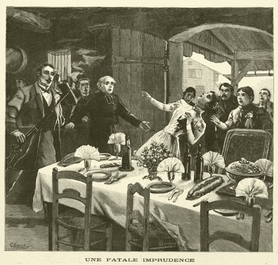 Um acto fatal de imprudência (gravura) de French School