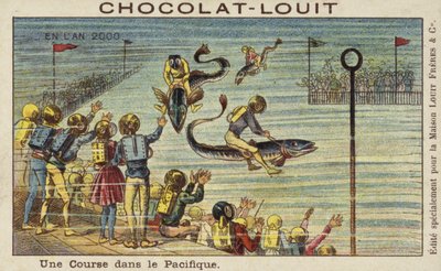Uma corrida de peixes no Pacífico no ano 2000 de French School