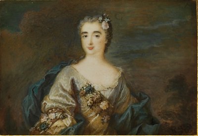 Uma senhora chamada Louise-Jeanne de Durfot, duquesa de Mazarin e la Meilleraye, c.1750 de French School