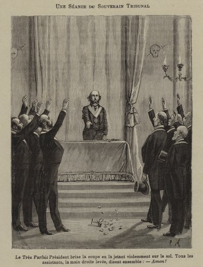 Uma reunião do Conselho Superior (gravura) de French School