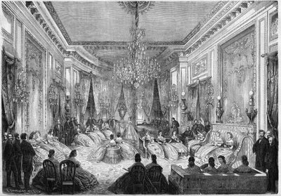 Uma noite musical organizada pela Princesa Mathilde Bonaparte (1820-1904) de French School