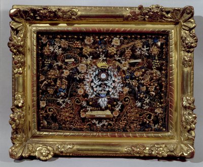 Um relicário contendo relíquias de Saint Euphrosyne (d.1173) de French School