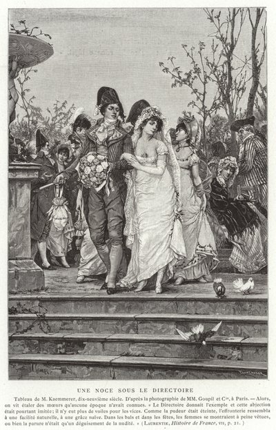 Um casamento sob o Diretório, Revolução Francesa, 1795-1799 de French School