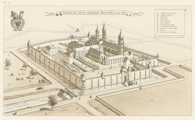 Abadia de Saint Germain des-Pres, por volta de 1520 de French School