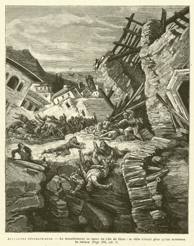 Notícias Geográficas (gravura) de French School