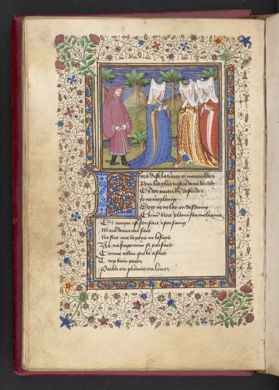Adicionar MS 21247 f.40v Um cavalheiro e três damas, de 
