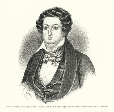 Adolphe Nourrit, um dos tenores mais famosos da ópera de French School