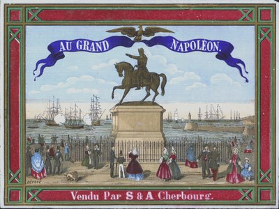 Anúncio para Au Grand Napoleon (cor litho) de French School