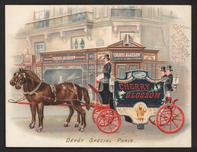 Anúncio para perfume Cherry Blossom (chromolitho) de French School