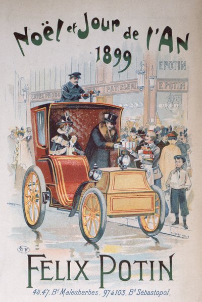 Propaganda para Felix Potin, Natal e Ano Novo 1899 de French School