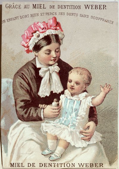 Propaganda para o gel dentário de Weber, c.1880-90 de French School