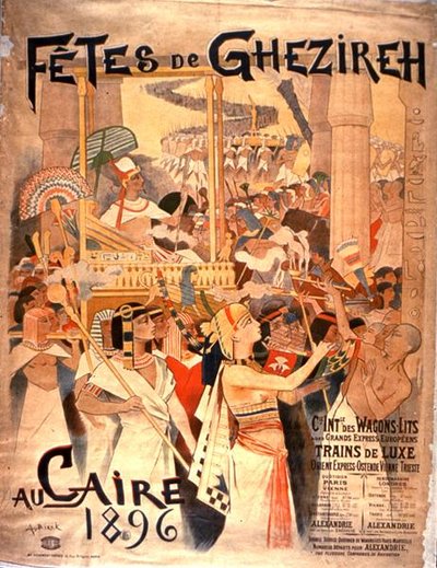 Anúncio para os "Fetes de Ghezireh no Cairo". de French School