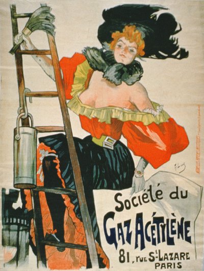 Anúncio para o Societte du Gaz Acetileno, Paris de French School