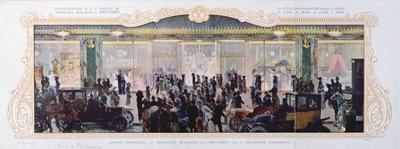Anúncio para a abertura de novos edifícios na loja de departamentos parisiense Printemps, 1910 de French School