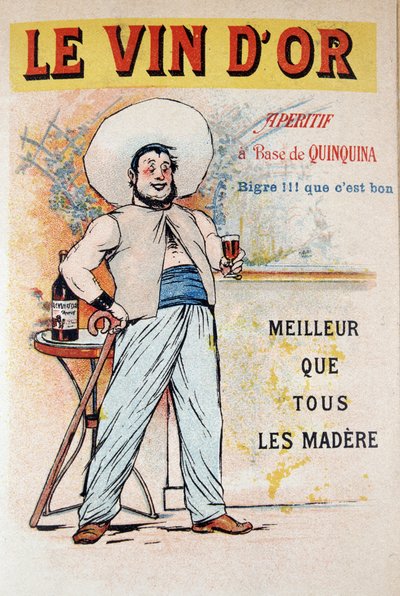 Cartaz publicitário para o aperitivo baseado em quinquina Le Vin d