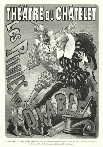 Cartaz ilustrado mostrando dois dos principais personagens do conto de fadas Devil