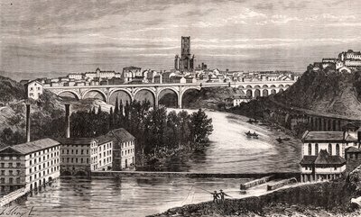 Albi - Languedoc-Roussillon-Midi-Pyrenee - gravura em "La France illustree: geographie, histoire, administration statistique" de V.A. Malt-Brown. 1884 de French School