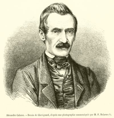 Alexandre Calame (gravura) de French School