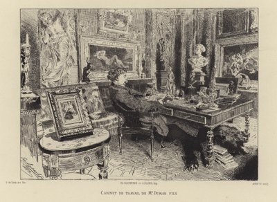 Alexandre Dumas, o Jovem, em seu estudo de French School