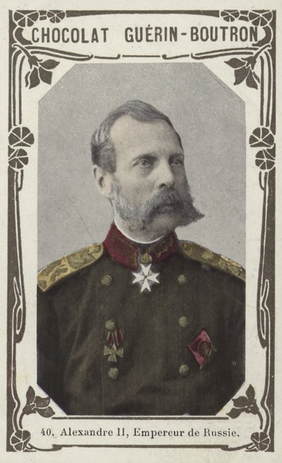 Alexandre II, imperador da Rússia (foto colorida) de French School