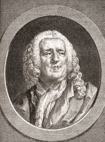 Alexis Piron, 1689 1773. Epigramatista e dramaturgo francês. De Les Heures Libres publicado em 1908. de French School