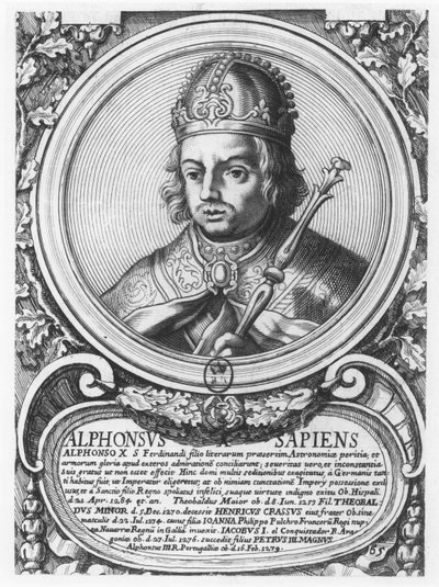 Alfonso X, o Sábio (gravura) de French School